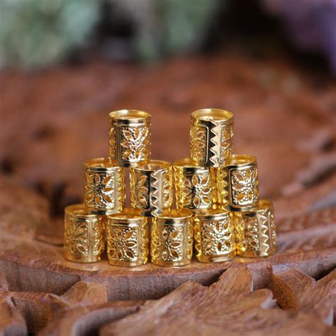 gold dreadlock beads|dreadlock beads for sale.